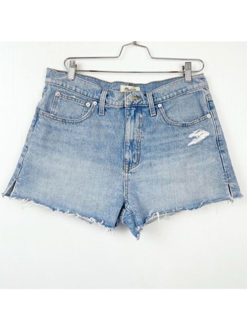 Madewell Relaxed Denim Shorts in Madera Wash Side-Slit Edition DM5531 size 29